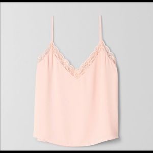 Light pink Babaton Ambre Lace Camisole